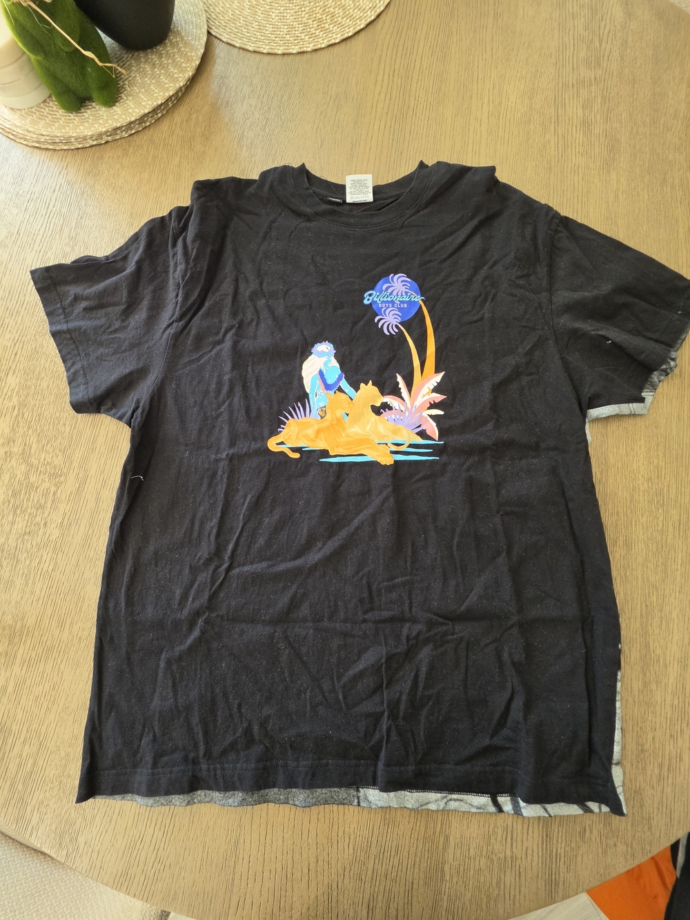 Billionaire Boys Club Black Tee with Neon Surf Graphic